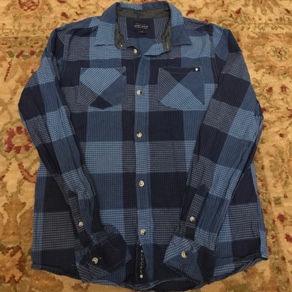 Boys Lucky Brand plaid button down shirt Large - Picture 1 of 5